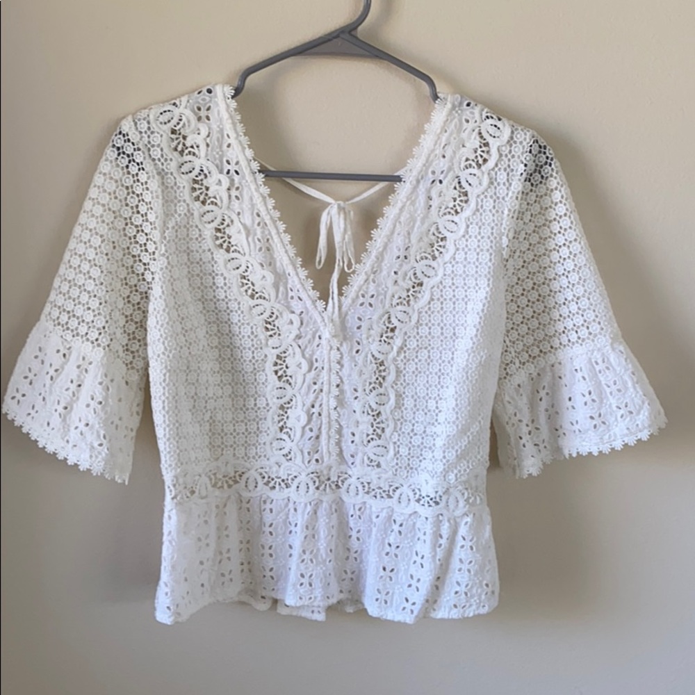 Abercrombie&Fitch Lacey Peplum Top Size M